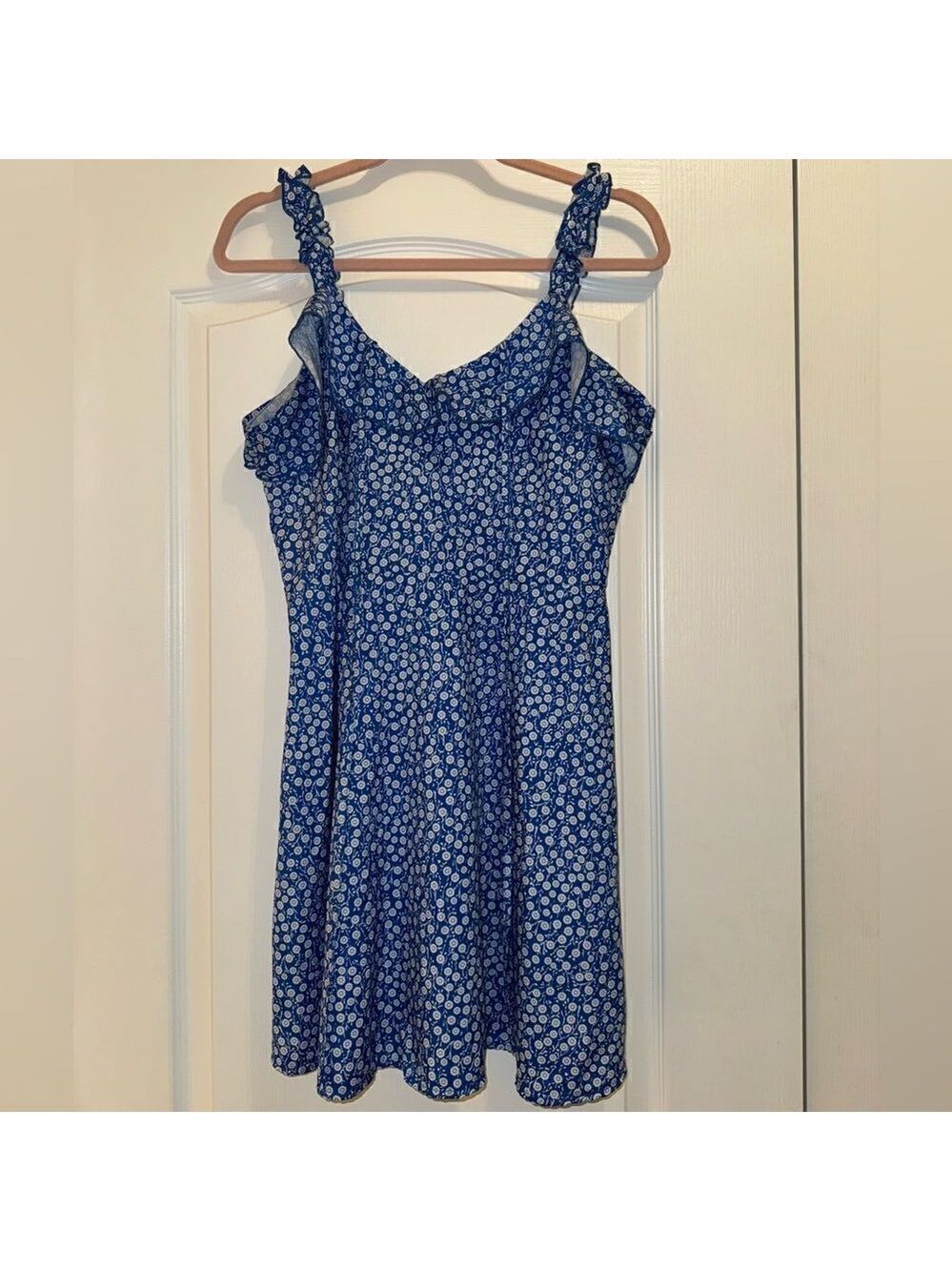 Ditsy Floral Sun Dress Blue